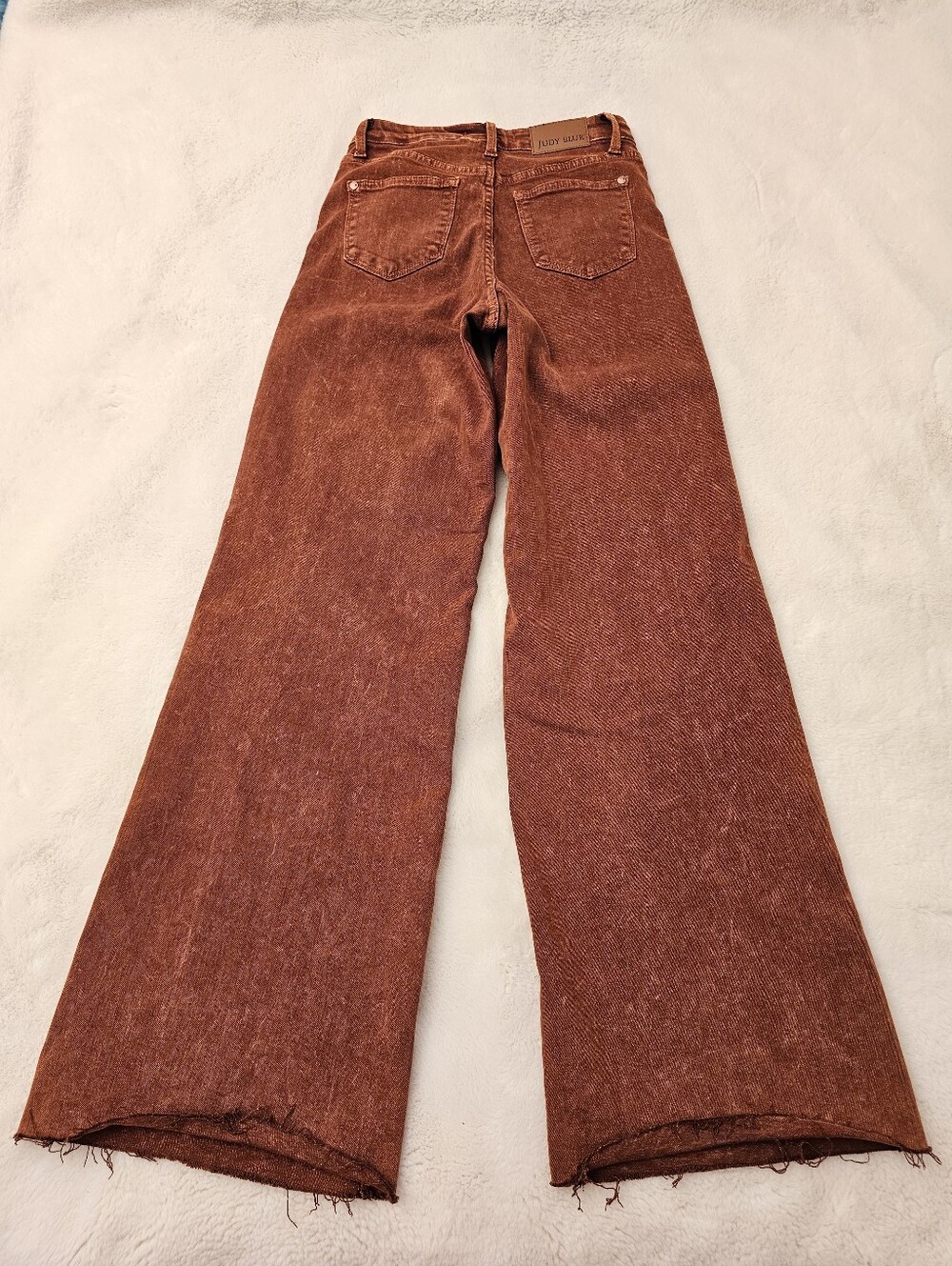 Judy Blue Retro Wide High Rise Pumpkin Spice Jeans Size 3/26 - Picture 8 of 13